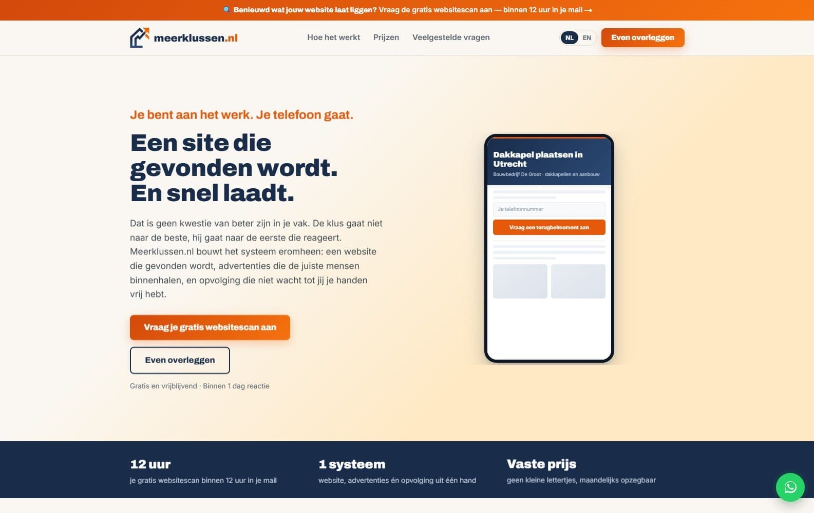 meerklussen.nl homepage