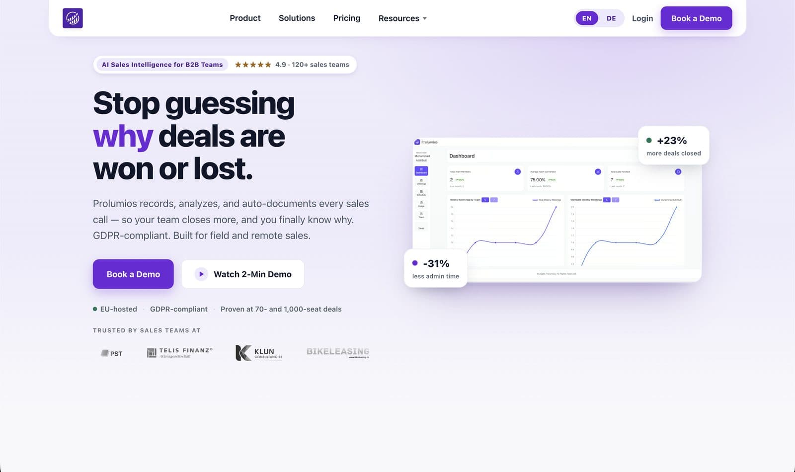 Prolumios homepage