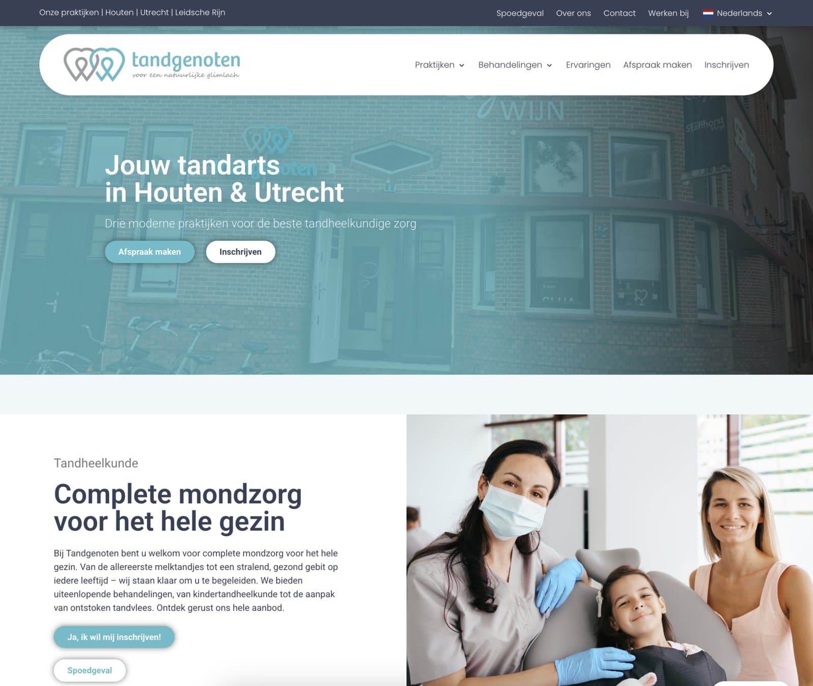 Tandgenoten website design